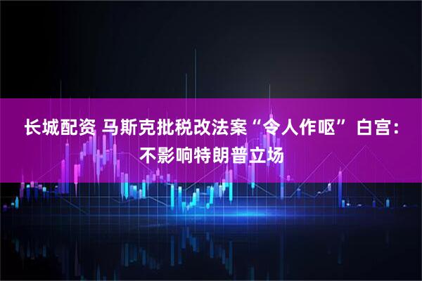 长城配资 马斯克批税改法案“令人作呕” 白宫：不影响特朗普立场