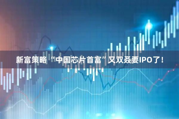 新富策略 “中国芯片首富”又双叒要IPO了！
